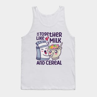 Milk and Cereal Pair - Love Couple Tank Top